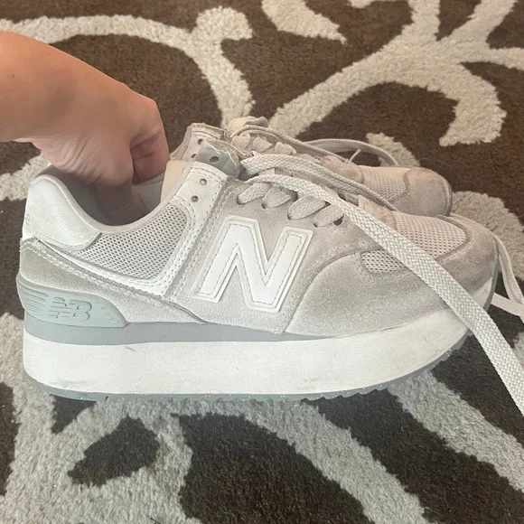 New Balance Women's 574+; color: Reflection - Picture 2 of 4